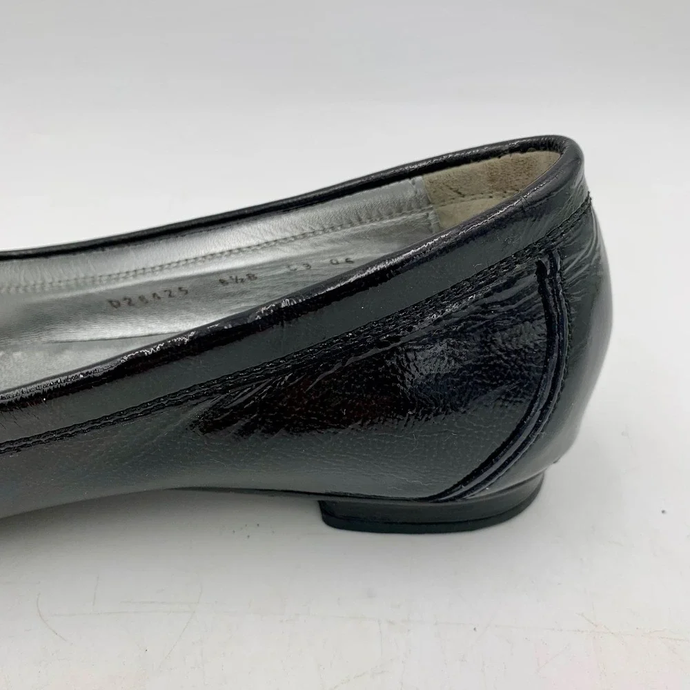 Cole Haan Black Patent Leather Penny Loafer Flat Women 8.5 Classic Work Academia